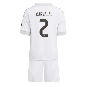Fotbalové Dres Real Madrid Daniel Carvajal #2 Dětské Domácí Oblečení 2025-26 Krátký Rukáv (+ trenýrky)
